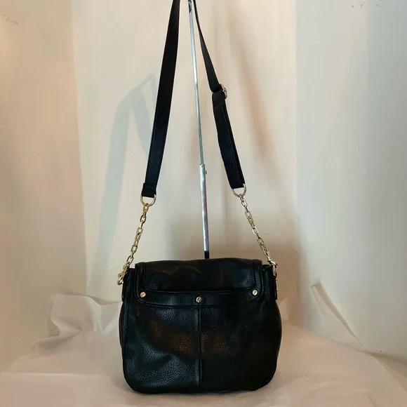 Tory Burch Black Leather Crossbody with Gold Chain - Picture 12 of 12